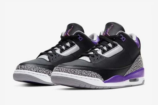 Jordan 3 Retro Black Court Purple