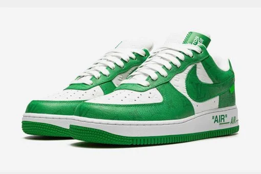 LV x Air Force 1 Low By Virgil Abloh White Green