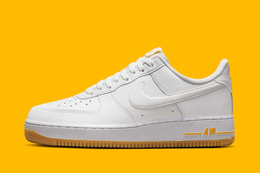 Nike Air Force 1 Low '07 White University Gold Gum - Image 2