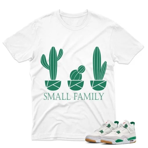 J4 Retro SB Pine Green - T-Shirt Cactus White