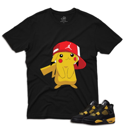 J4 Retro Thunder - Pika T-Shirt - Black