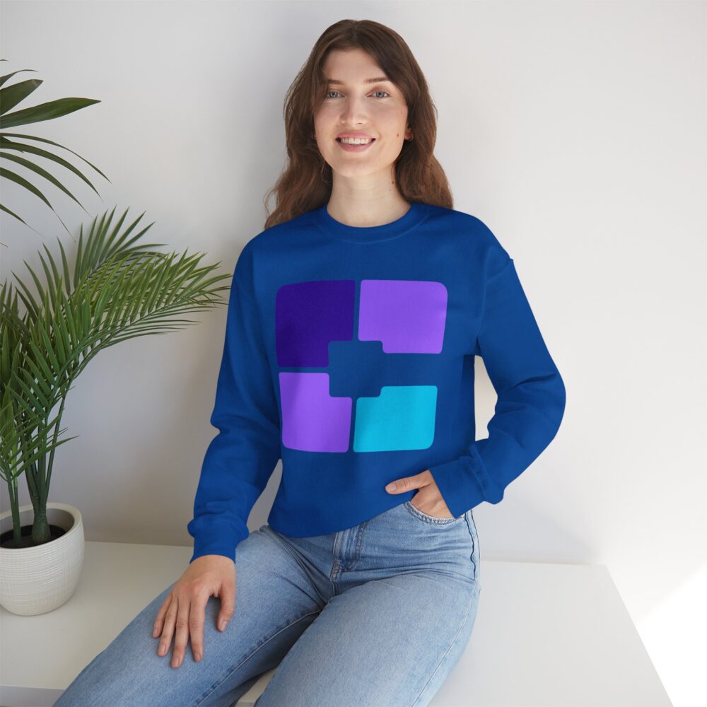 Color Block Geometric Crewneck Sweatshirt - Image 24