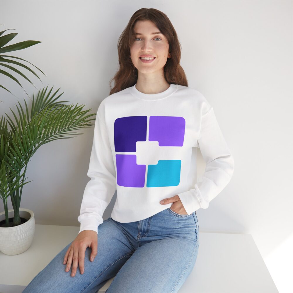 Color Block Geometric Crewneck Sweatshirt - Image 8