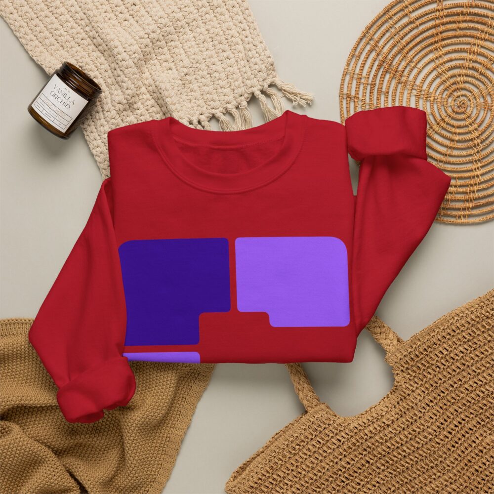 Color Block Geometric Crewneck Sweatshirt - Image 36