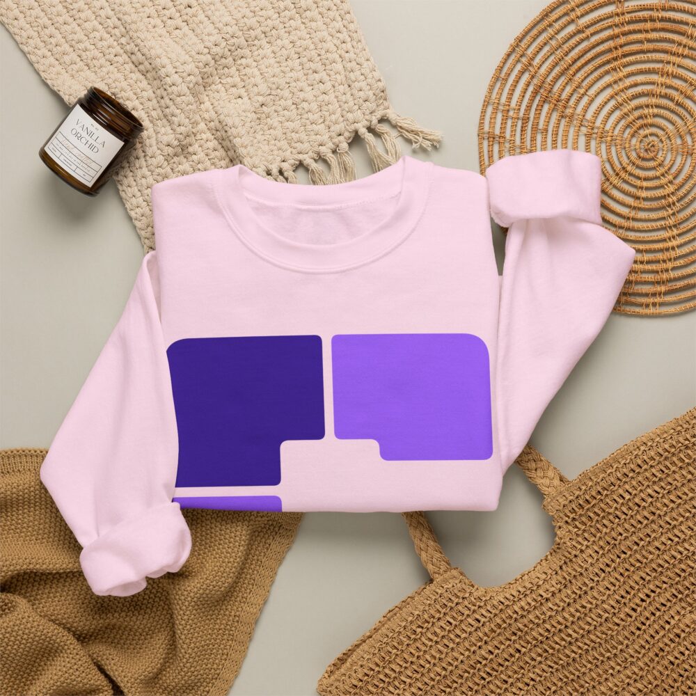 Color Block Geometric Crewneck Sweatshirt - Image 28