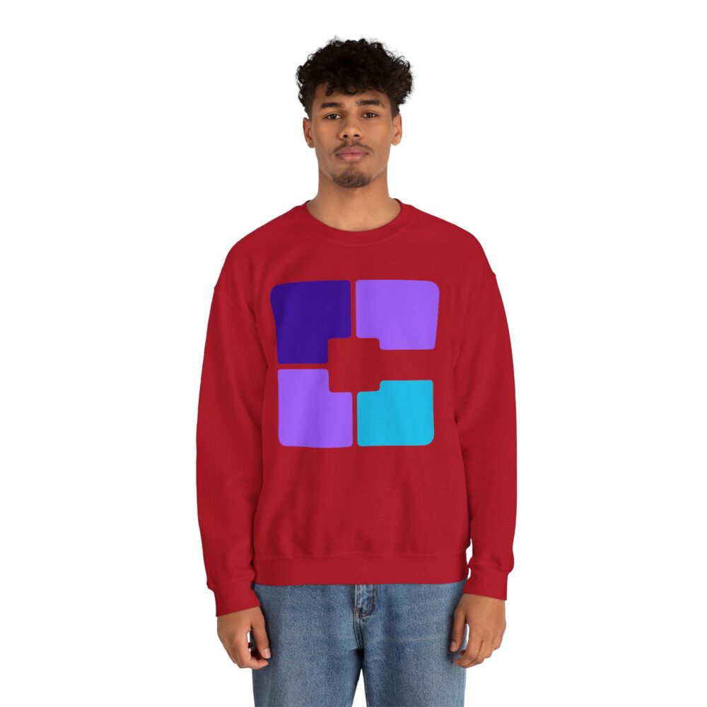 Color Block Geometric Crewneck Sweatshirt - Image 40