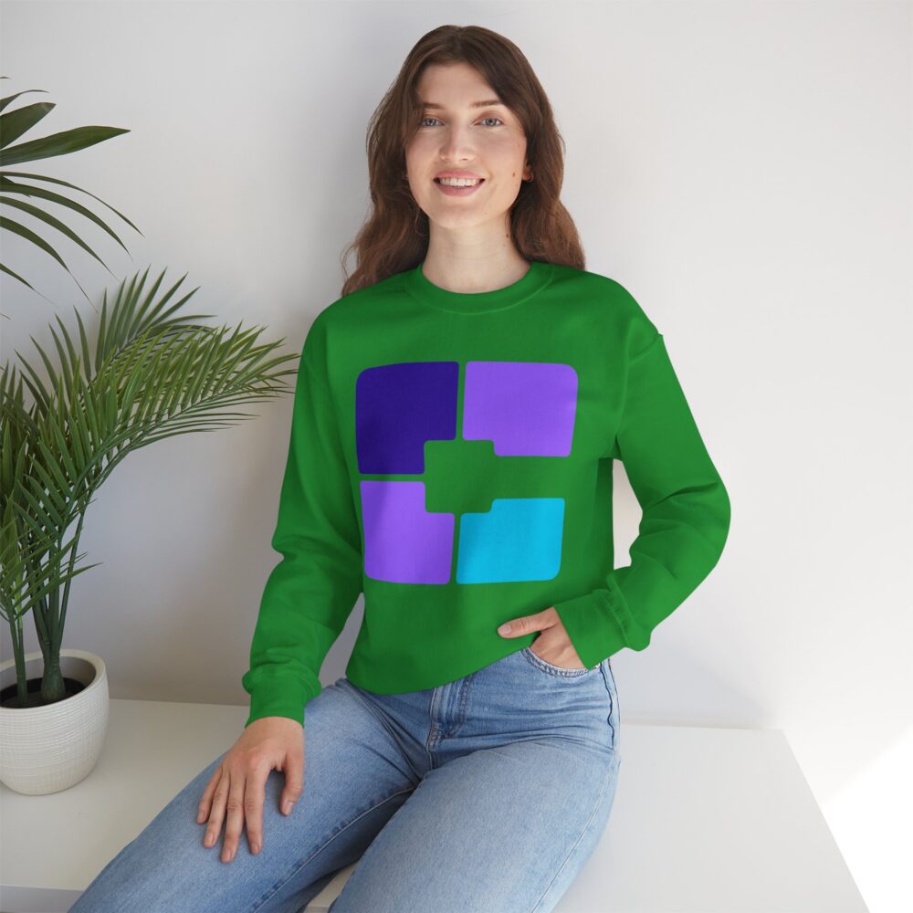 Color Block Geometric Crewneck Sweatshirt - Image 16
