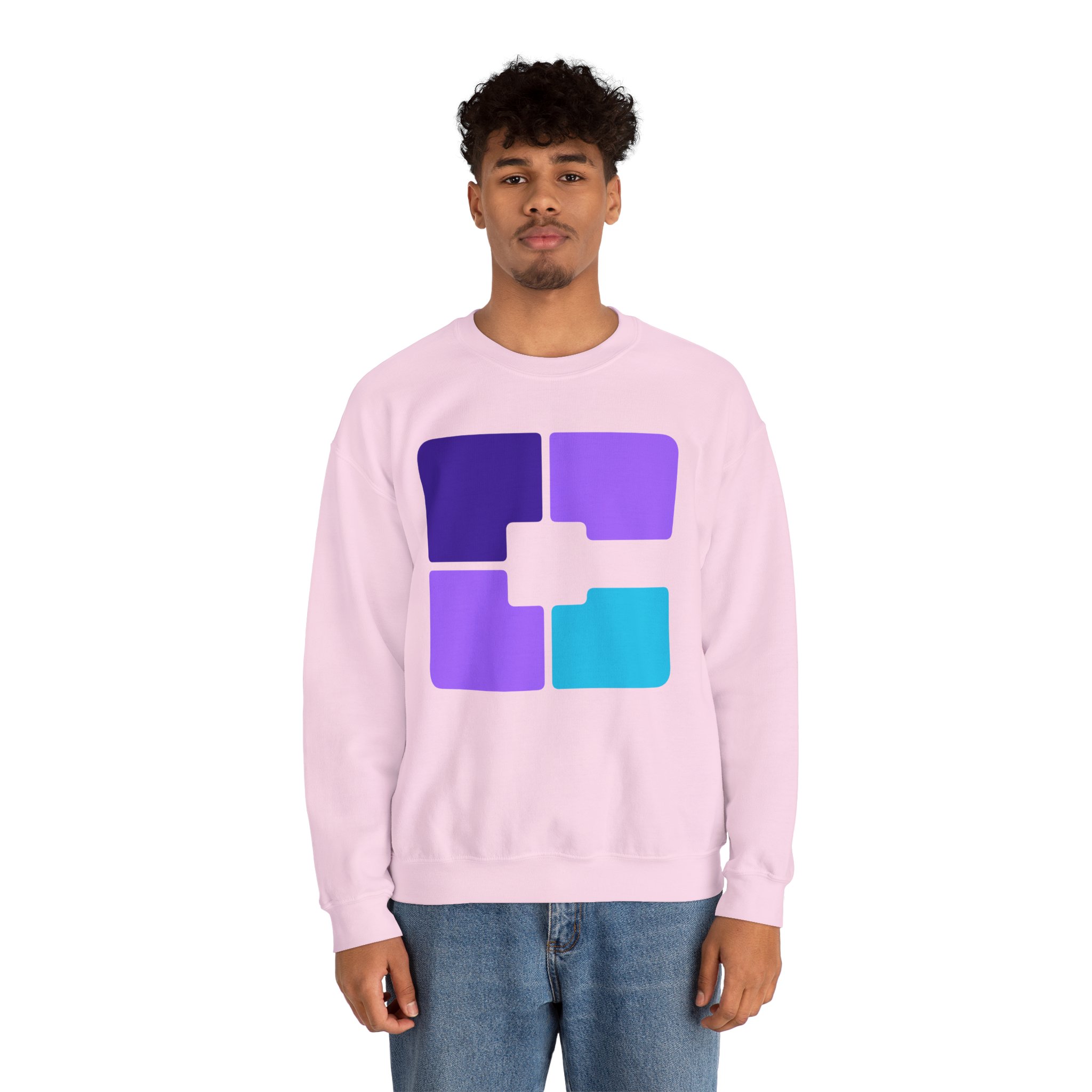 Color Block Geometric Crewneck Sweatshirt - Image 31