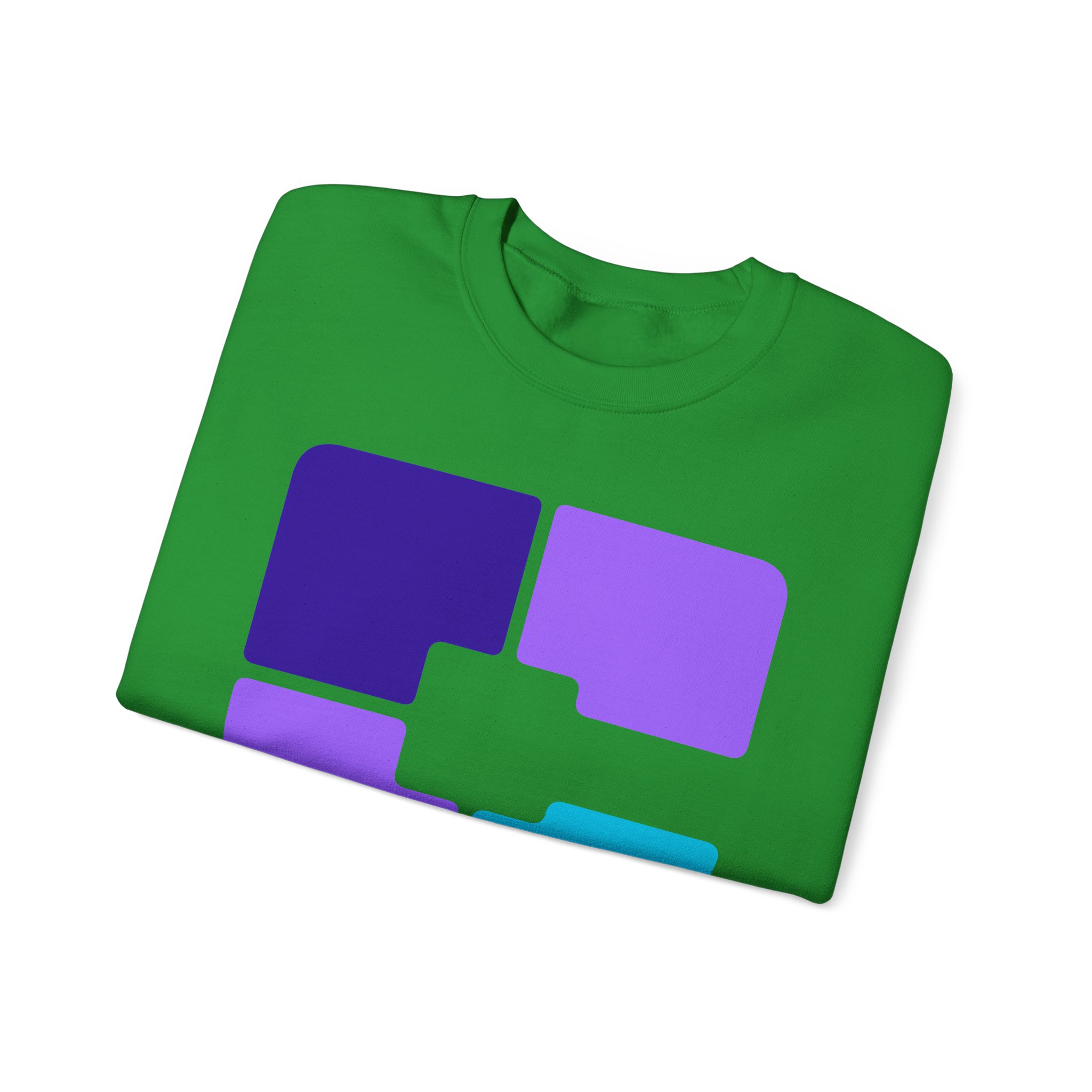 Color Block Geometric Crewneck Sweatshirt - Image 11