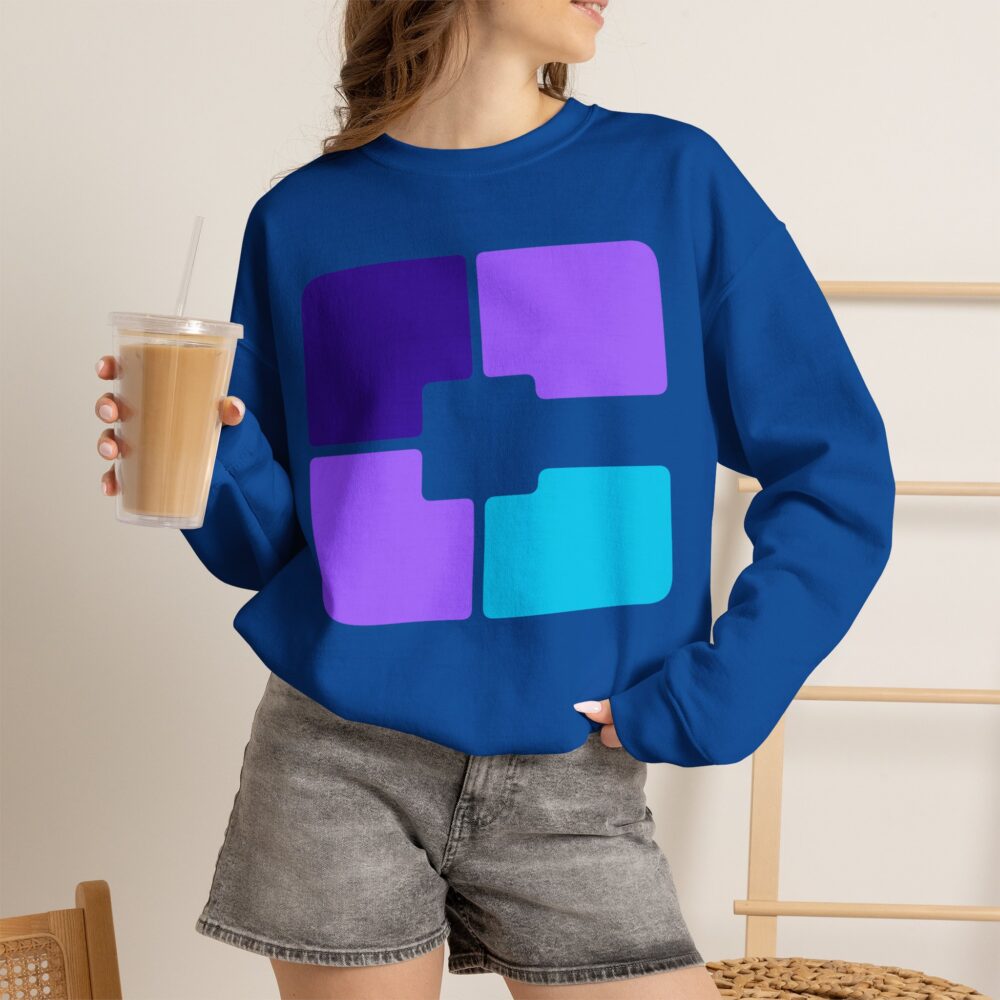 Color Block Geometric Crewneck Sweatshirt - Image 22