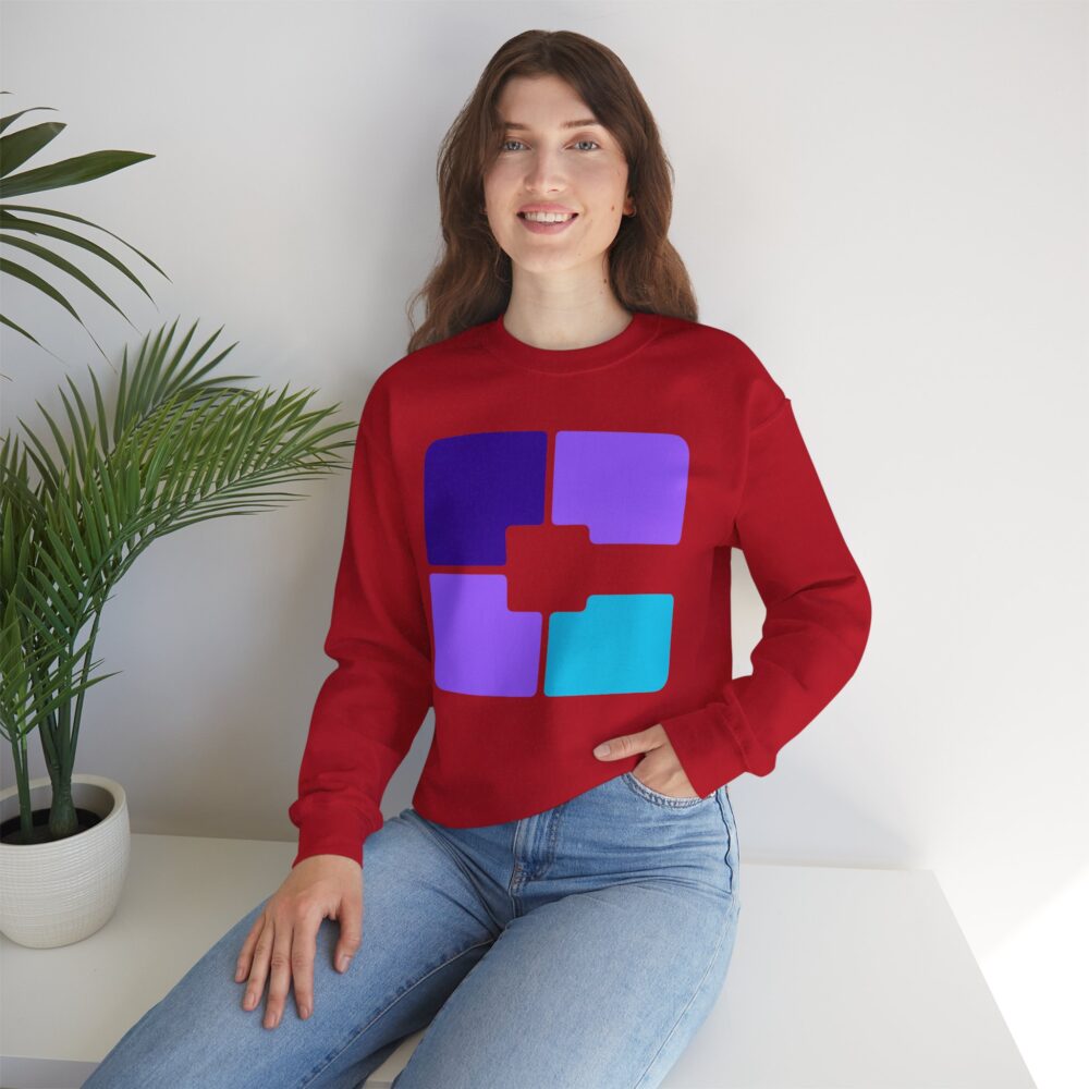 Color Block Geometric Crewneck Sweatshirt - Image 41