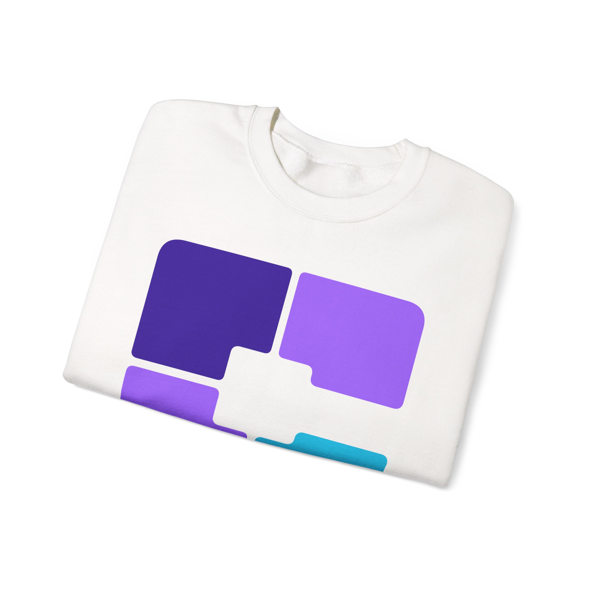 Color Block Geometric Crewneck Sweatshirt - Image 3