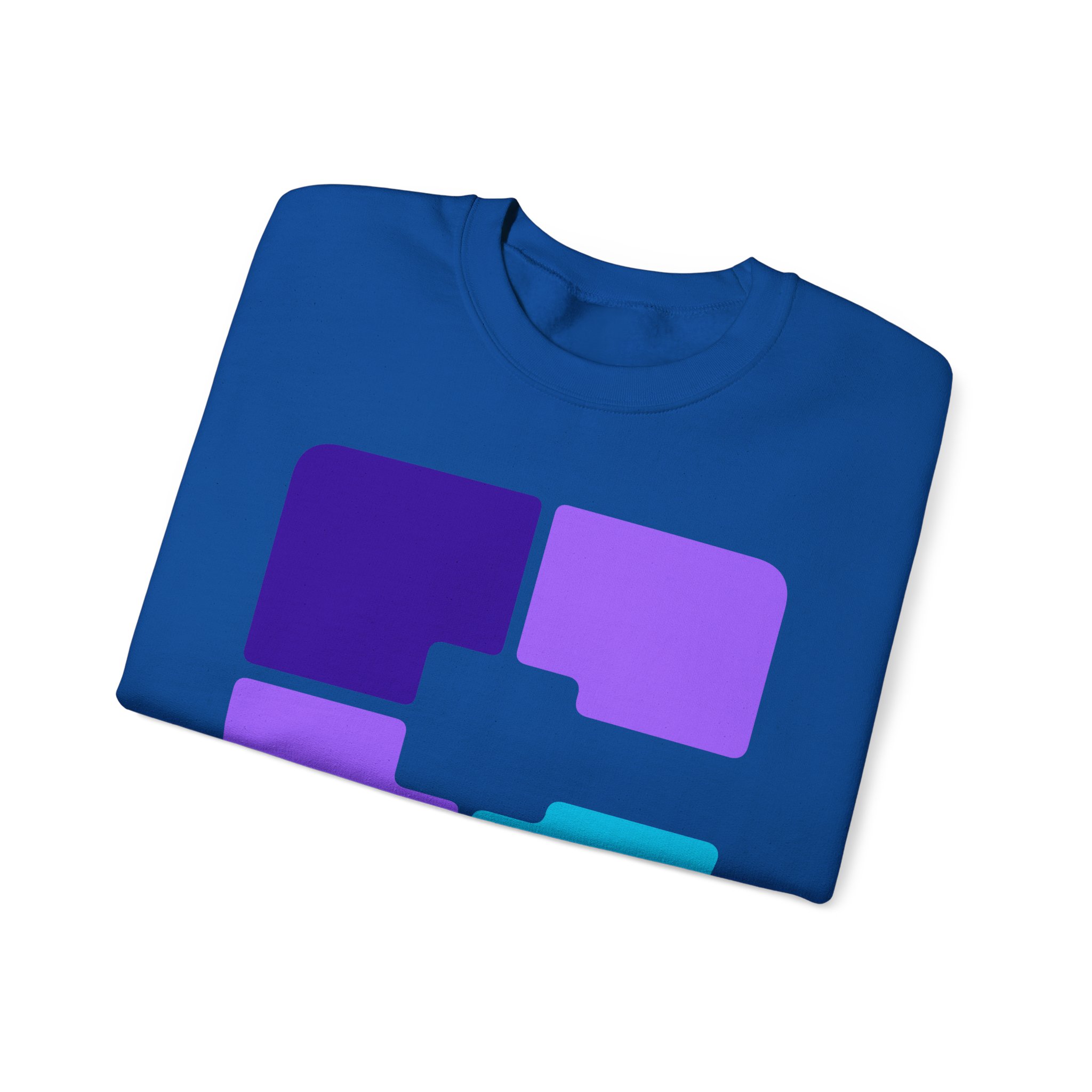 Color Block Geometric Crewneck Sweatshirt - Image 19