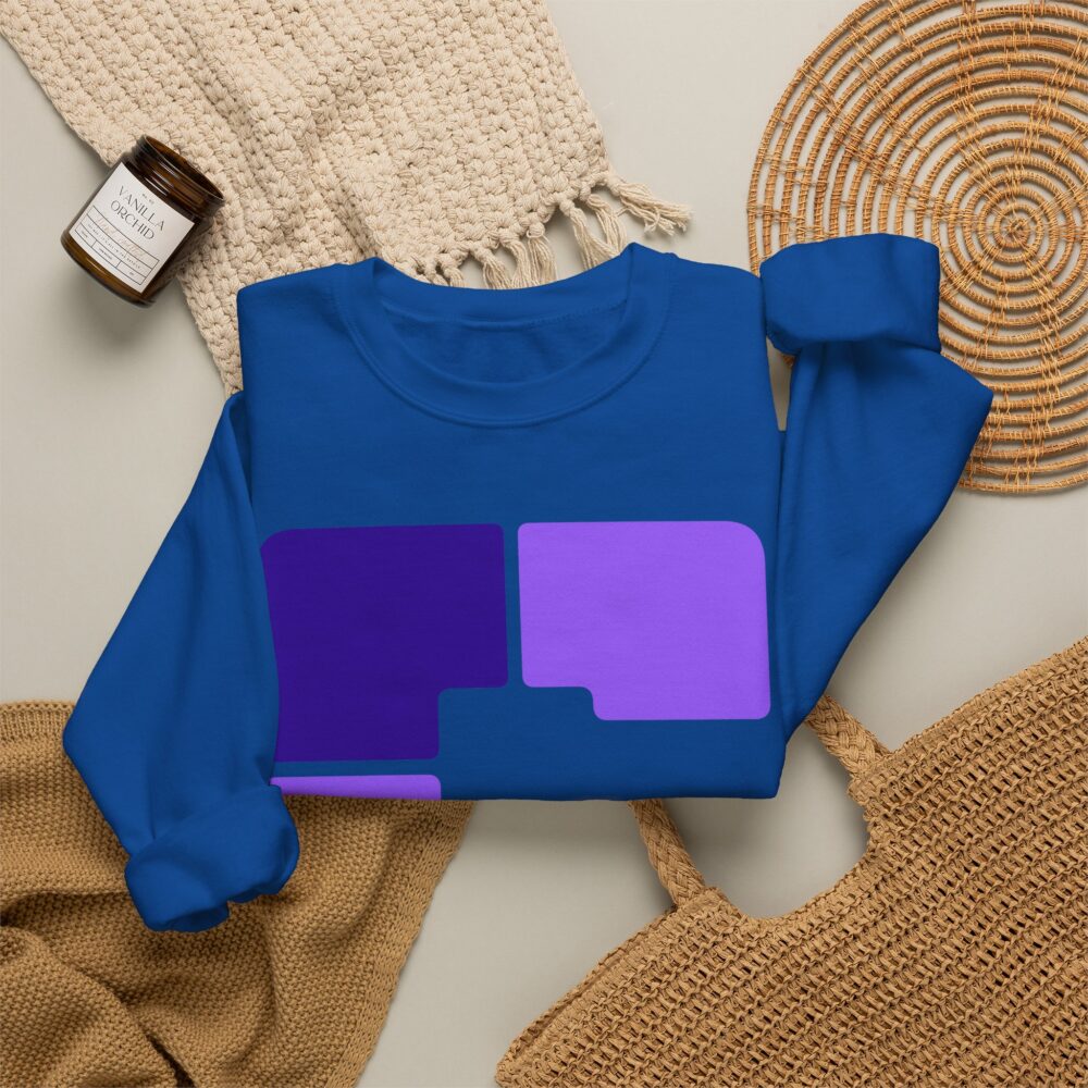 Color Block Geometric Crewneck Sweatshirt - Image 20