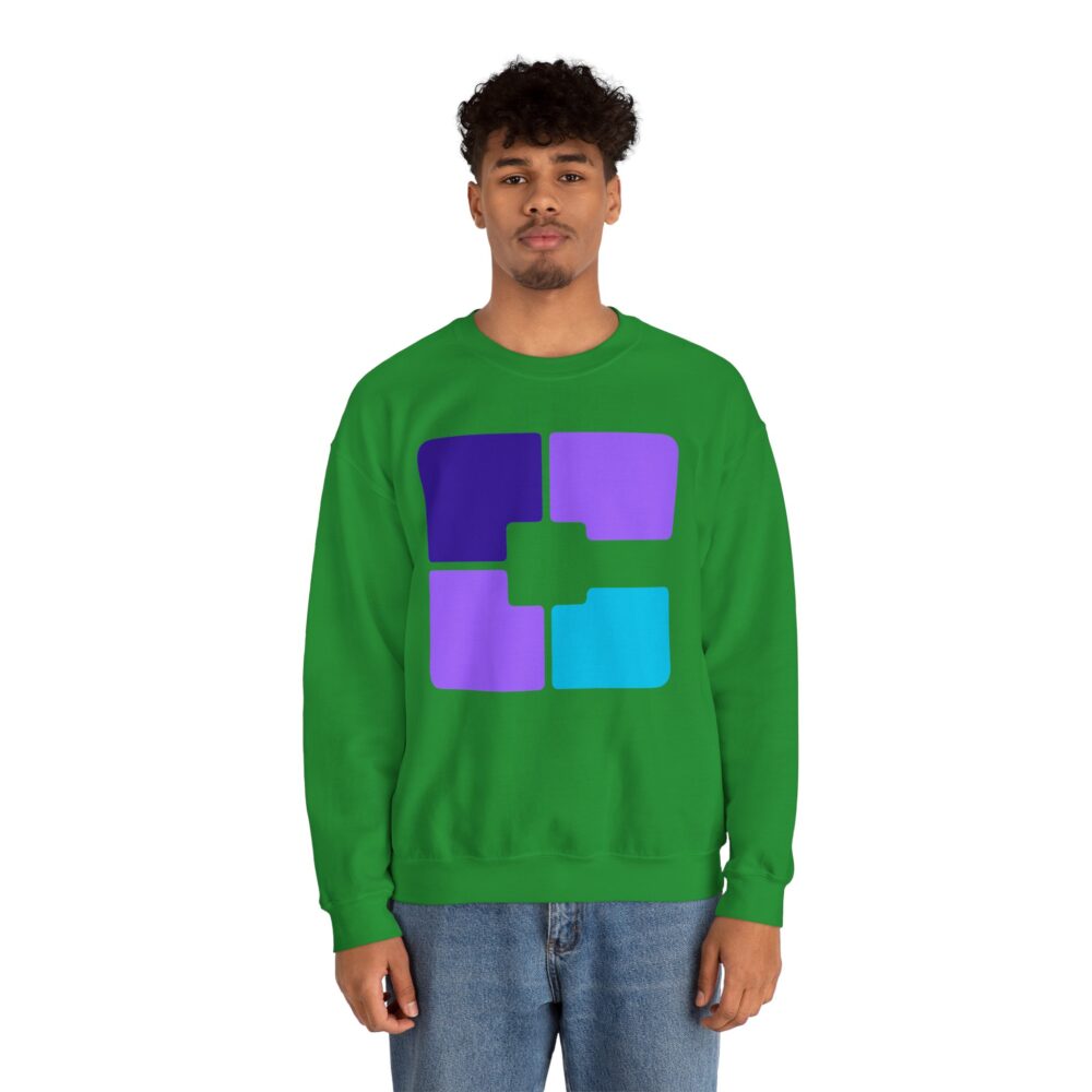 Color Block Geometric Crewneck Sweatshirt - Image 15