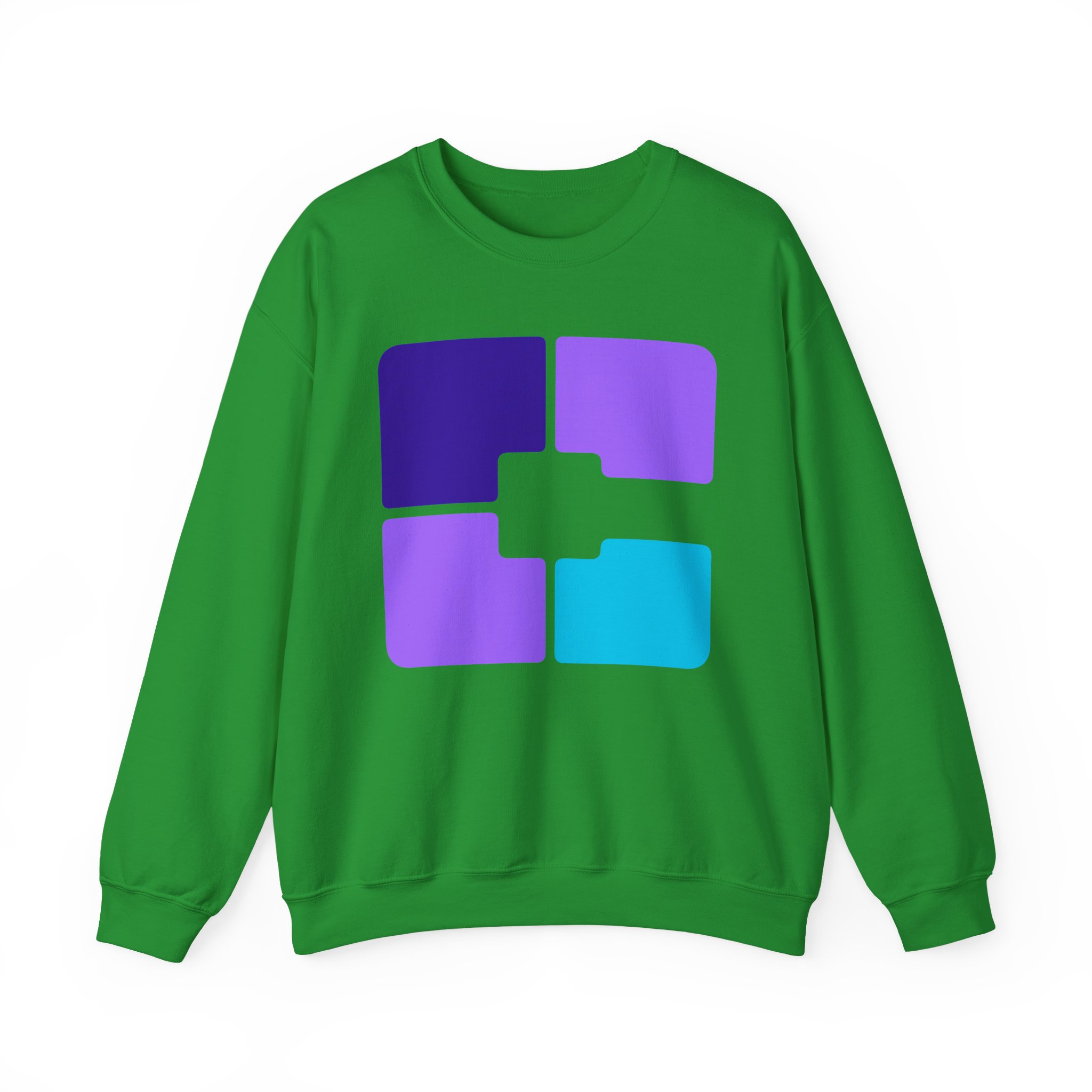 Color Block Geometric Crewneck Sweatshirt - Image 9