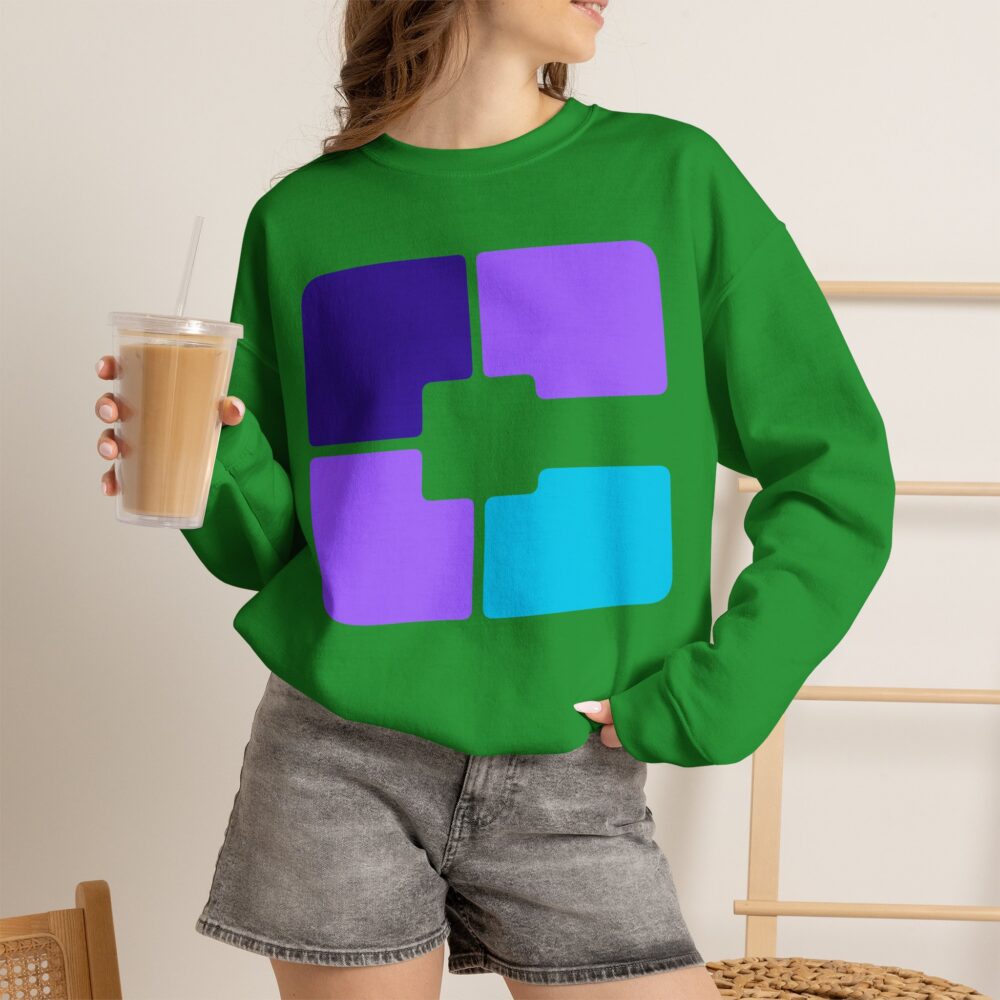 Color Block Geometric Crewneck Sweatshirt - Image 14